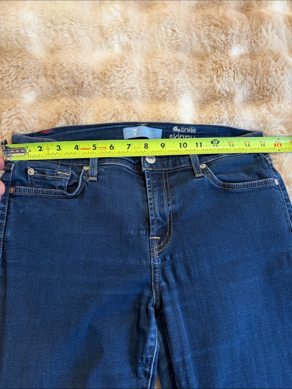 7 for all Mankind the ankle skinny jean size 29 b(lair) denim dark wash - Picture 6 of 9